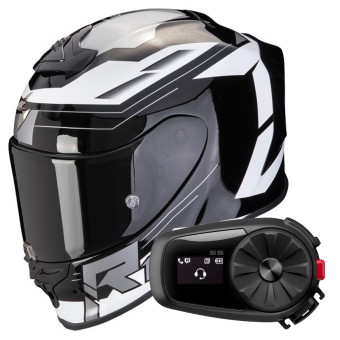 Pack Casque Kit Bluetooth Et Intercom Scorpion Exo R Evo Air Blaze