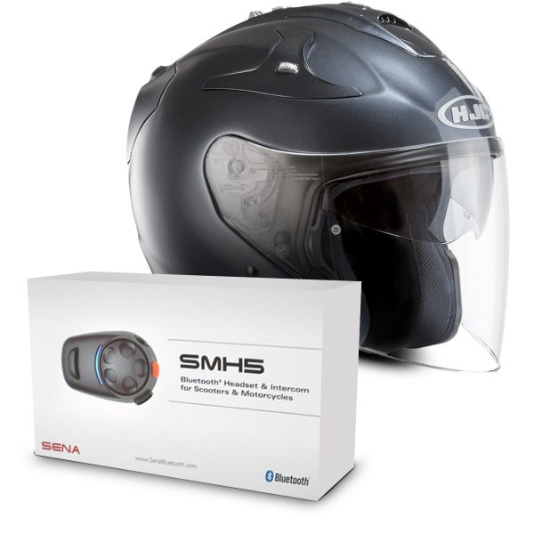 sena SMH5 kit téléphone bluetooth MP3 GPS intercom pour 2 casque moto  scooter jet intégral modulable