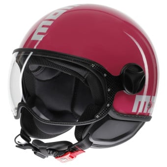 Casque Jet Momo Design FGTR Classic Candy Fucsia White