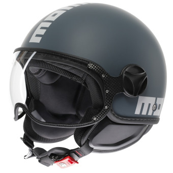 Casque Jet Momo Design FGTR Classic Candy Matt Ottanio Grey White