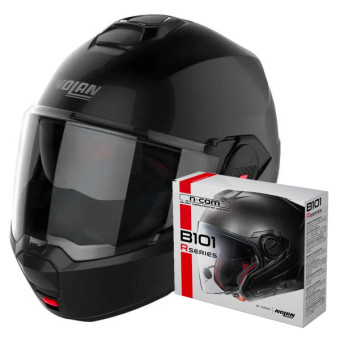 Casque de moto modulaire P/J Nolan N120-1 CLASSIC N-COM 010 Noir Mat Vente  en Ligne 