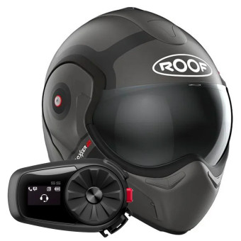 Casque Modulable Roof Boxxer 2 Bond Titane Mat Black + Kit Bluetooth 5S Solo