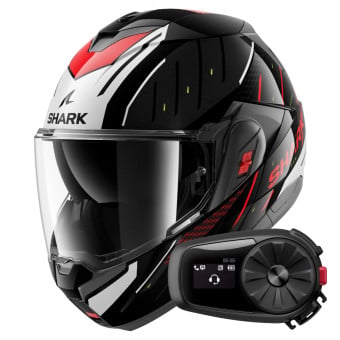 Casque Modulable Shark Oxo Rydger KSR + Kit Bluetooth 5S Solo