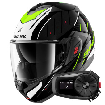 Casque Modulable Shark Oxo Rydger KWY + Kit Bluetooth 5S Solo