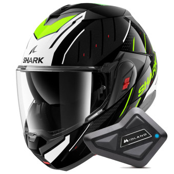 Casque Modulable Shark Oxo Rydger KWY + Kit Bluetooth BT Mini