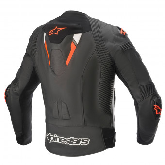 Alpinestars Missile V2 Ignition Leather Black Red Fluo