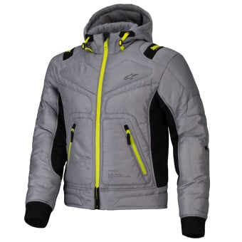 Blouson Moto Alpinestars Mohobbs WP Lunar Gray Lime Punch