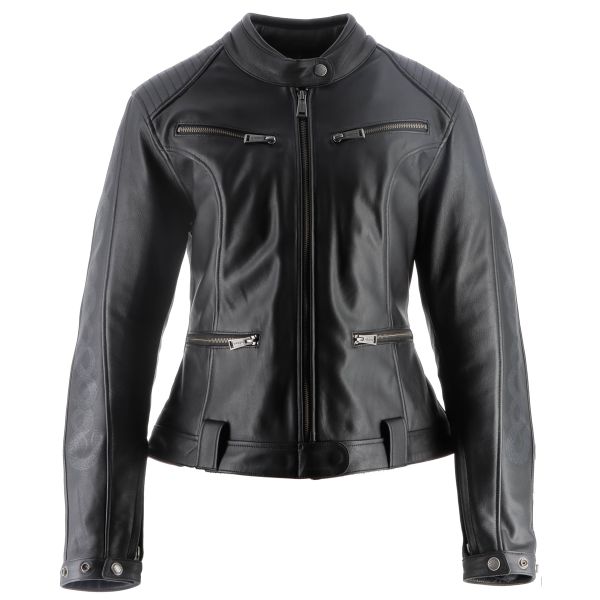 Blouson moto Helstons Vipere Leather Rag Black en Stock iCasque