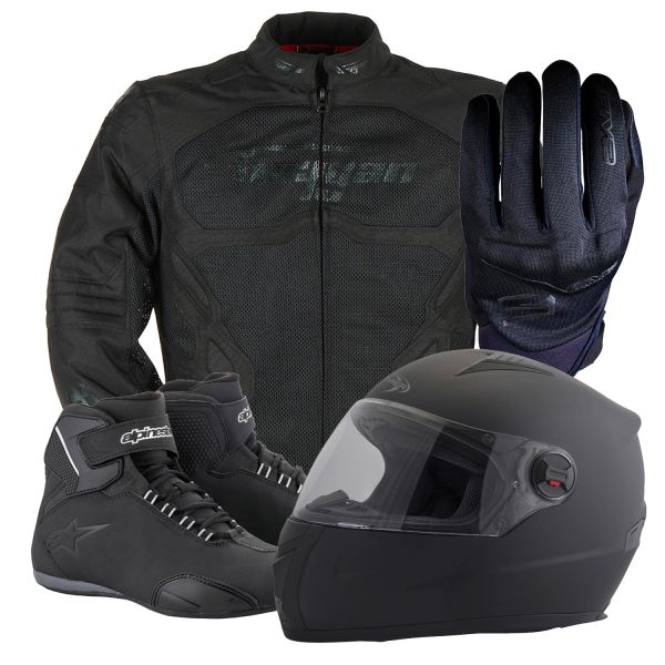 A-pro Combinaison Textile Impermeable Anti Pluie Blouson  Pantalon Moto Motard noir XL