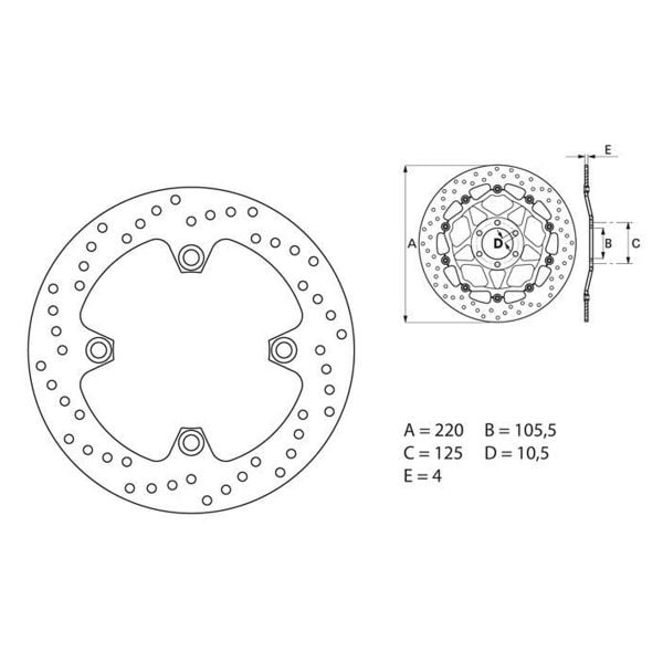 Disque De Frein Brembo Brembo Serie Oro Rond Fixe B Au Meilleur