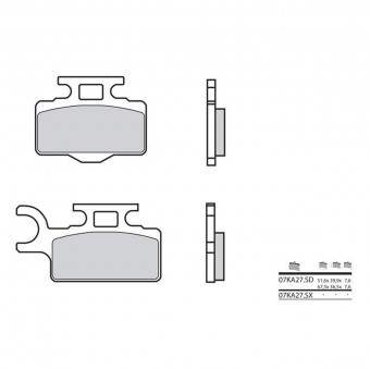 Plaquettes de Frein Brembo - métal fritté - 07HO42LA - Pièces