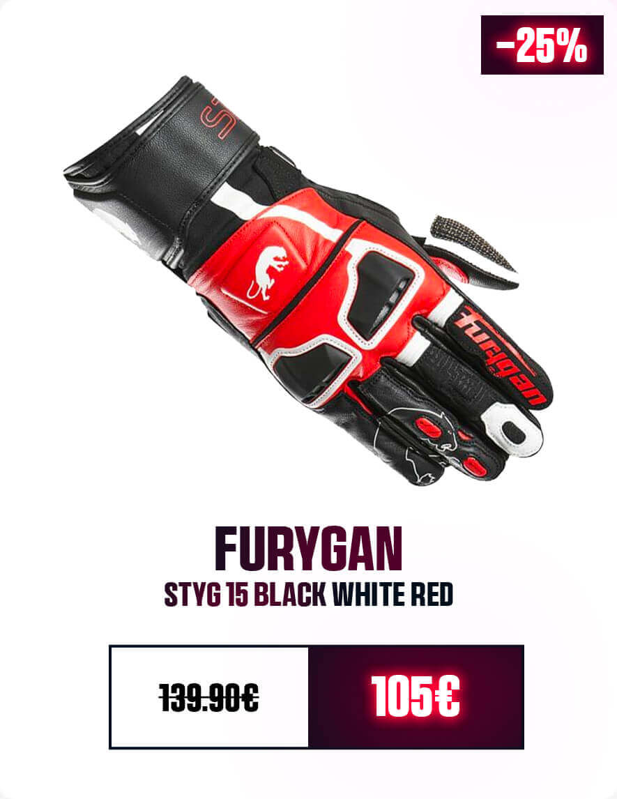 Furygan Styg 15 Black White Red