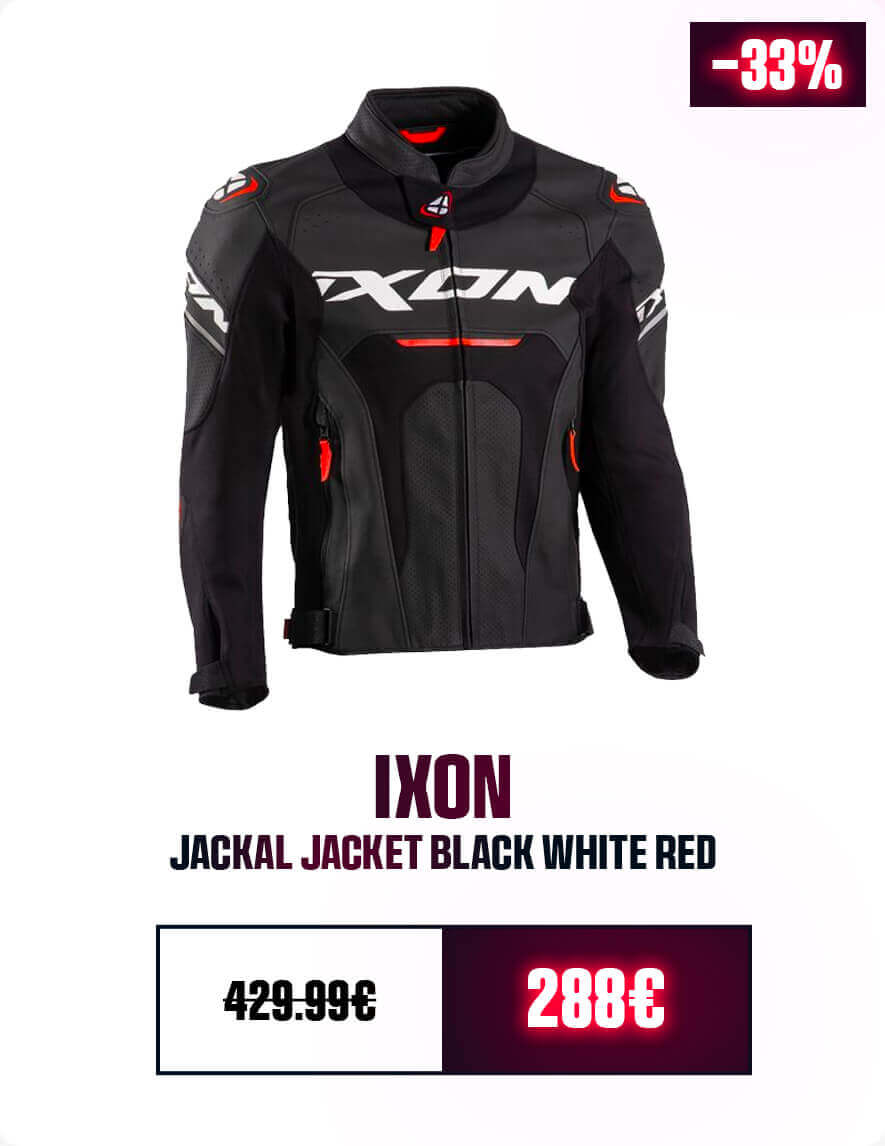 Ixon Jackal Jacket Black White Red