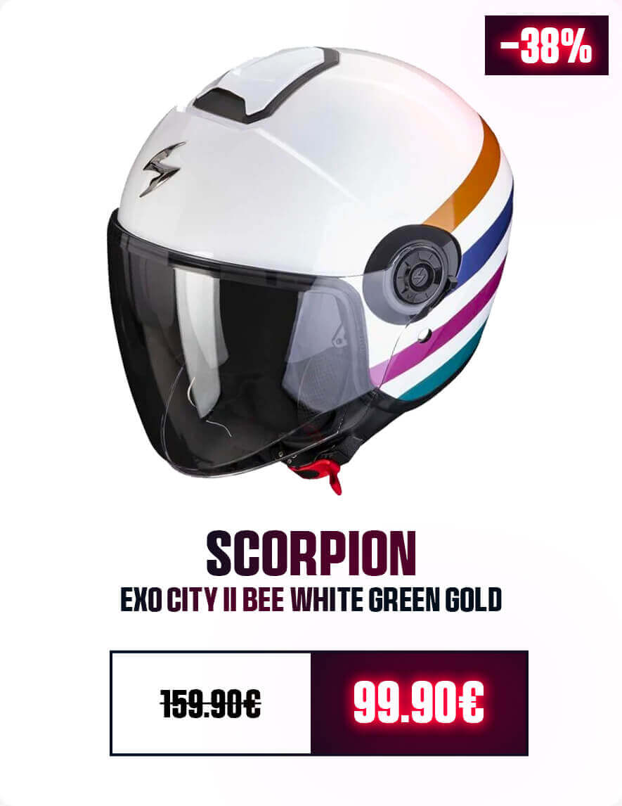 Scorpion Exo City II Bee White Green Gold